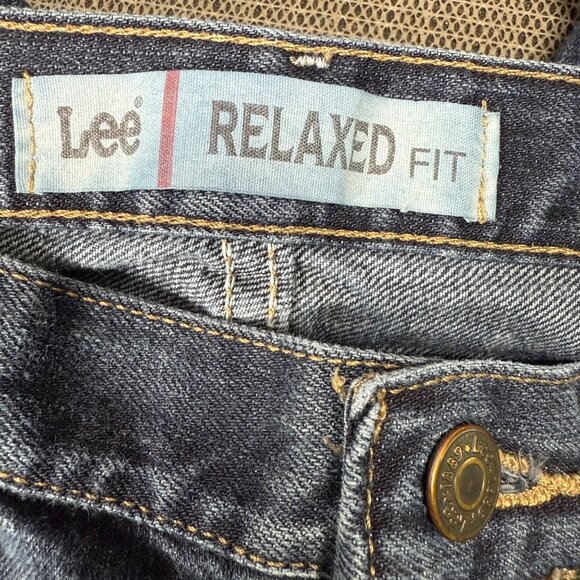 Lee Mens Size 40x34 Relaxed Fit Blue Denim Jeans 5 pocket design - Picture 9 of 11